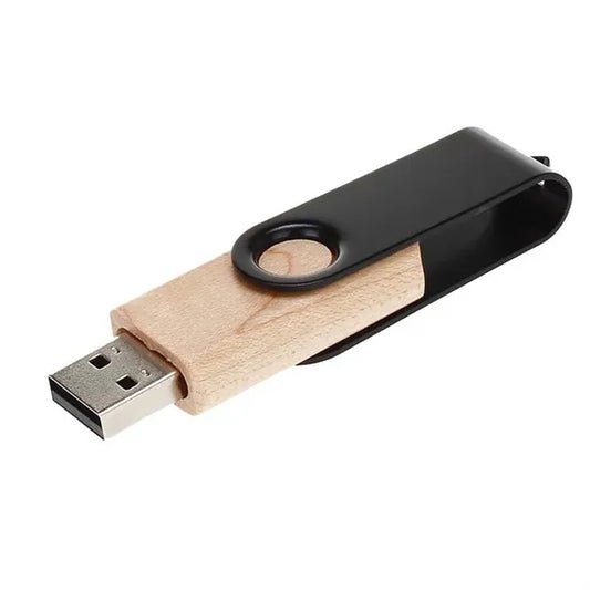 Wooden Swivel Twist Flash Drive 2.0