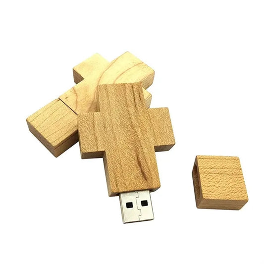 Wooden Cross USB Flash Drive 2.0