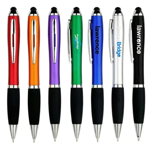 Stylus Ballpoint Pen Plastic Grip Logo