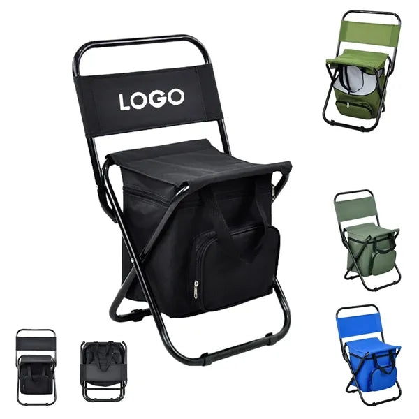 Portable Folding Fishing Chair With Insulated Cooler