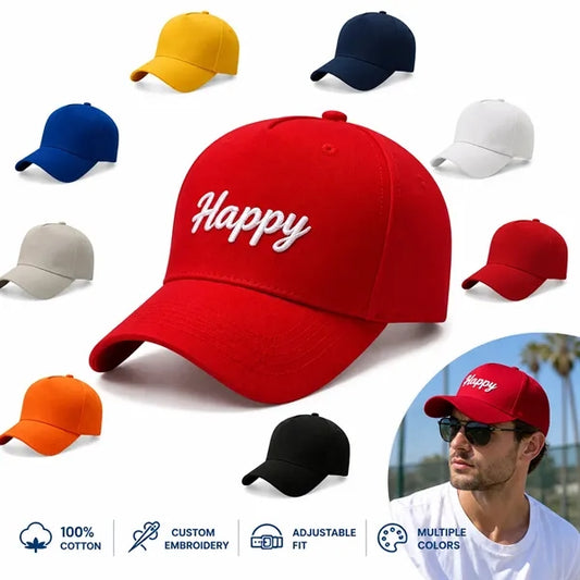 Cotton embroidered baseball cap
