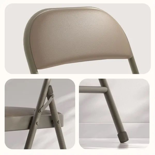 Metal Folding Chairs with Cushion and Back