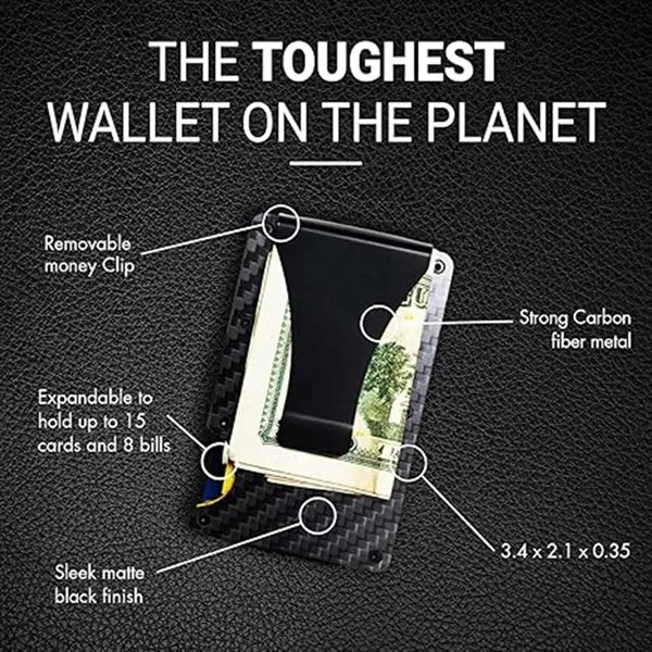 Minimalist Slim Carbon Fiber Wallet