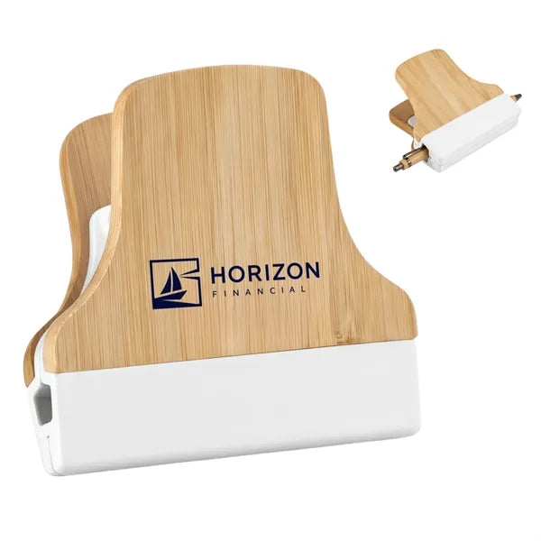 Bamboo Magnetic Clip with Pen Holder
