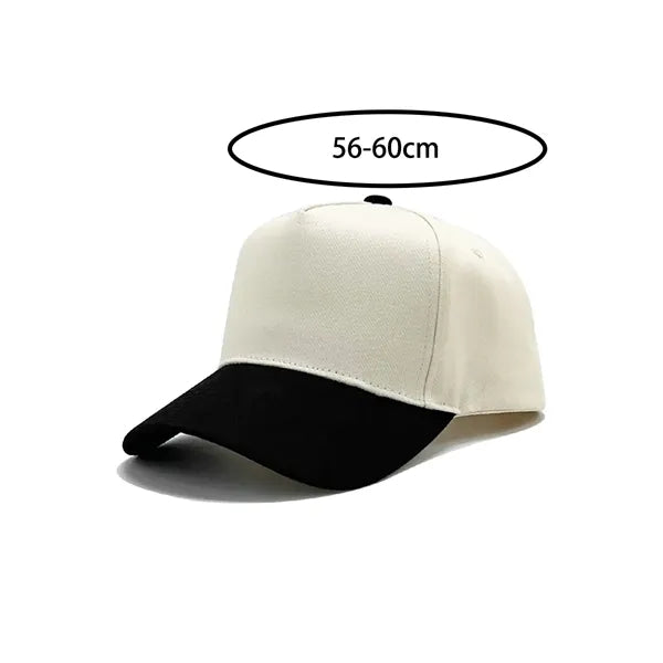 Two Tone Baseball Cap with Color Dot Button Design