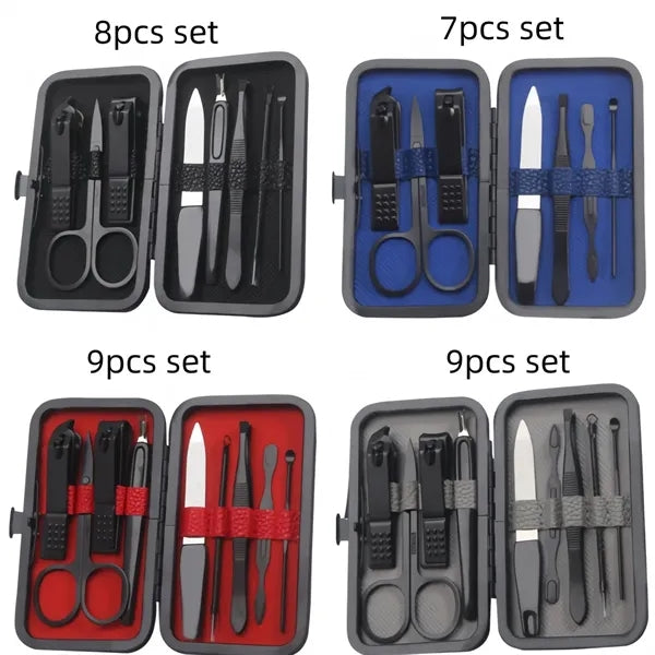 Manicure Pedicure Set, 7/8/9 Pcs Nail Clipper Kit with Case