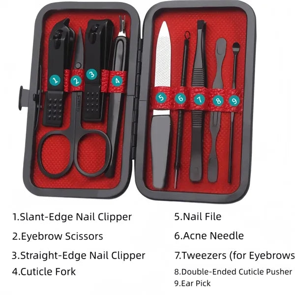 Manicure Pedicure Set, 7/8/9 Pcs Nail Clipper Kit with Case
