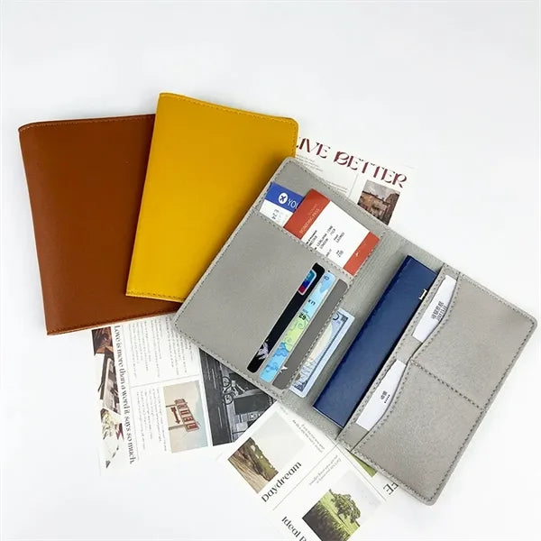 Multi-Purpose Pu Leather Passport Holder & Travel Wallet