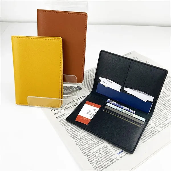 Multi-Purpose Pu Leather Passport Holder & Travel Wallet