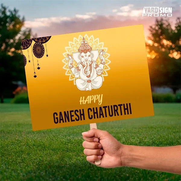 24x18 Custom Outdoor Yard Signs Happy Ganesh Chaturthi
