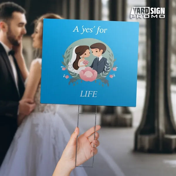 12x12 Custom Hand Fans Yes For Life