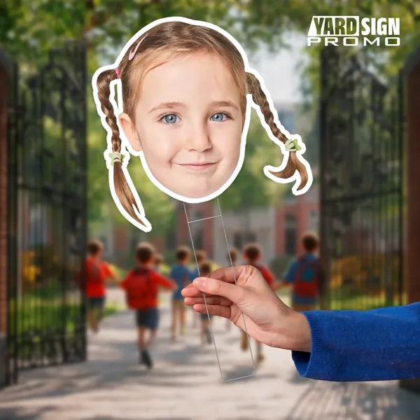 24x24 Custom Big Head Cutouts Girl Braids