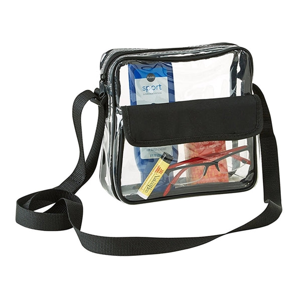 Clear Cross-Body Messenger Shoulder Bag