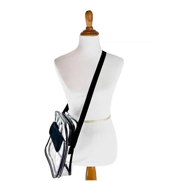 Clear Cross-Body Messenger Shoulder Bag