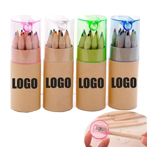 12 Colored Pencil Kit with Built In Sharpener