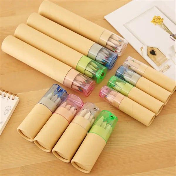 12 Colored Pencil Kit with Built In Sharpener