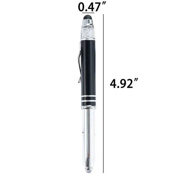 LED Stylus Ballpoint Pen metal design with touch tip writing
