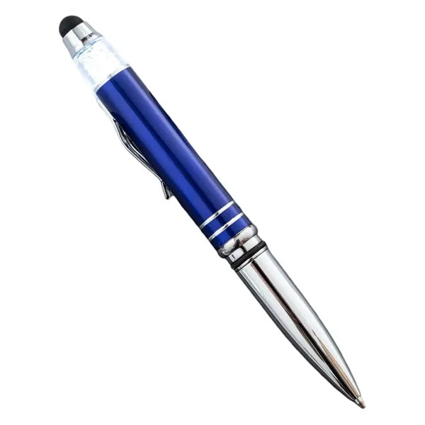 LED Stylus Ballpoint Pen metal design with touch tip writing