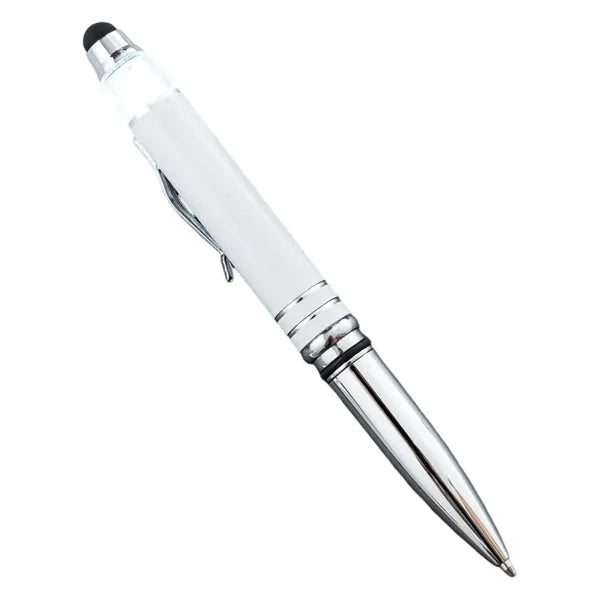 LED Stylus Ballpoint Pen metal design with touch tip writing