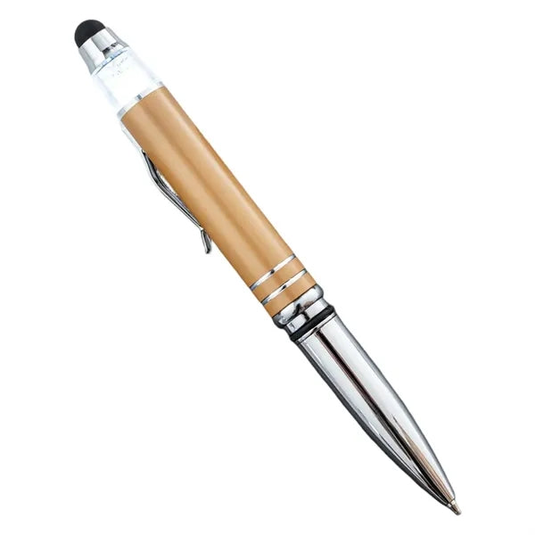 LED Stylus Ballpoint Pen metal design with touch tip writing