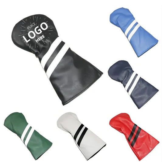 Premium PU Golf Wood Club Head Cover With Custom Single-Colo