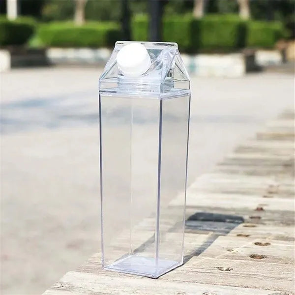 17OZ Transparent Square Plastic Milk Cup