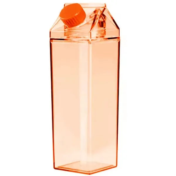 17OZ Transparent Square Plastic Milk Cup