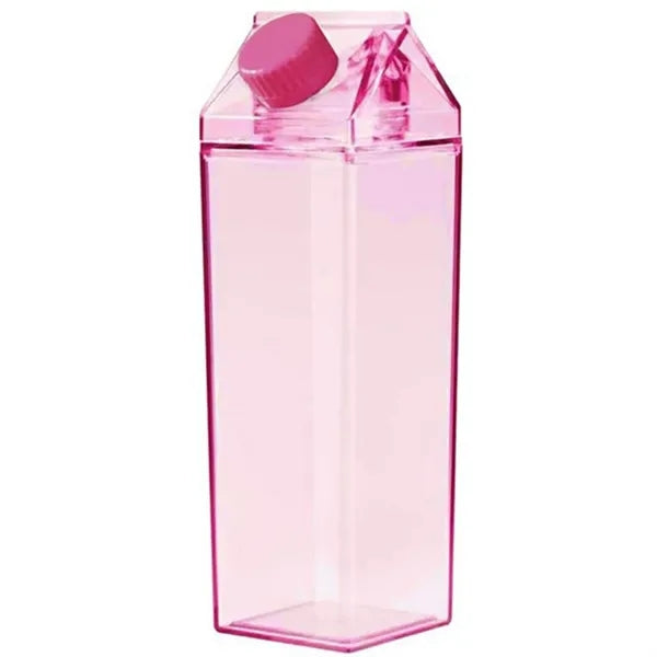 17OZ Transparent Square Plastic Milk Cup