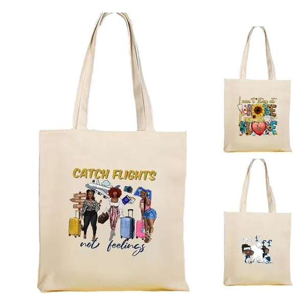 Logo Canvas Shoulder Bag Fashion Large Capacity Tote