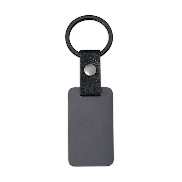 Metal Dog Tag Leather Keychain for Holiday Promotions