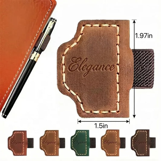 Logo PU Magnetic Bookmark & Notebook Pen Clip