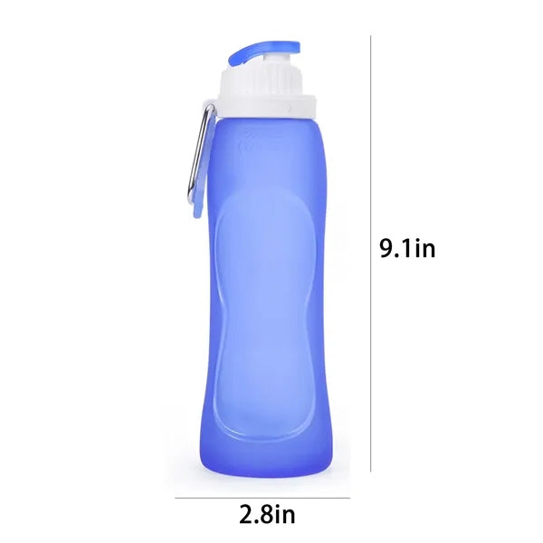17 OZ. Foldable Silicone Sports Water Bottle