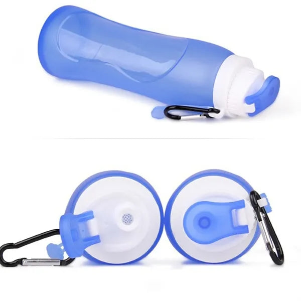 17 OZ. Foldable Silicone Sports Water Bottle