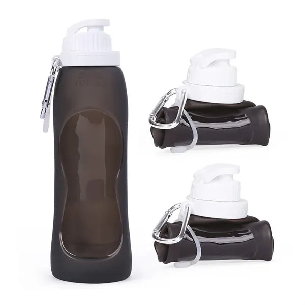 17 OZ. Foldable Silicone Sports Water Bottle