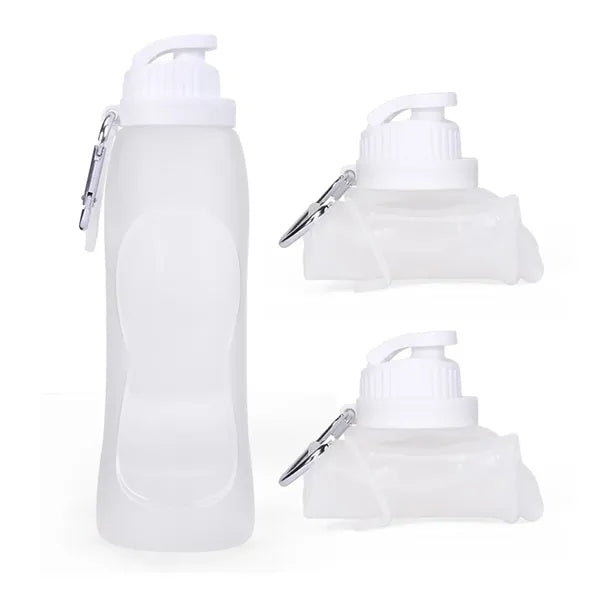 17 OZ. Foldable Silicone Sports Water Bottle