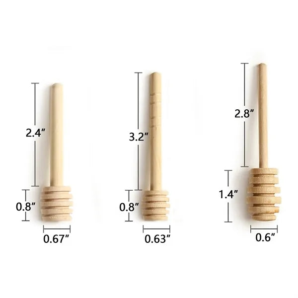 Natural Wood Honey Dipper Stick For Syrup And Jam