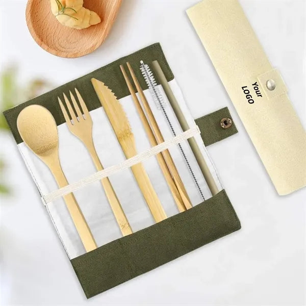 Bamboo Utensil Set, Eco-Friendly Travel Cutlery