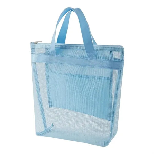 Large Mesh Zipper Toiletry Bag with Handles