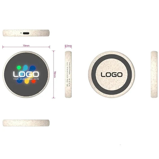Eco Bamboo Led Wireless Charger 15W