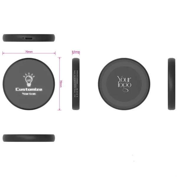 Eco Bamboo Led Wireless Charger 15W