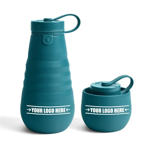 20 Oz Collapsible Silicone Water Bottle
