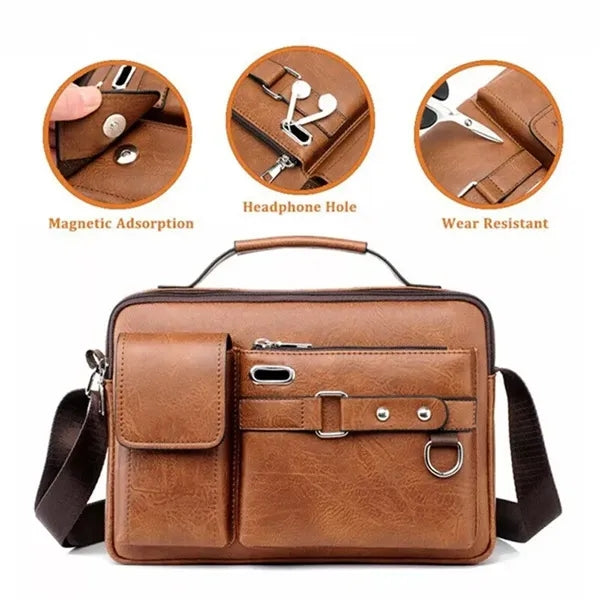 Men'S Business Briefcase Messenger Bag