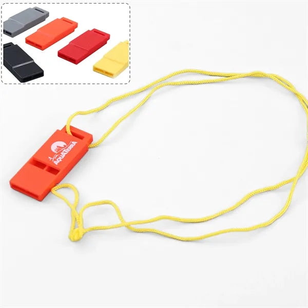Emergency Pealess Survival Whistle with Lanyard