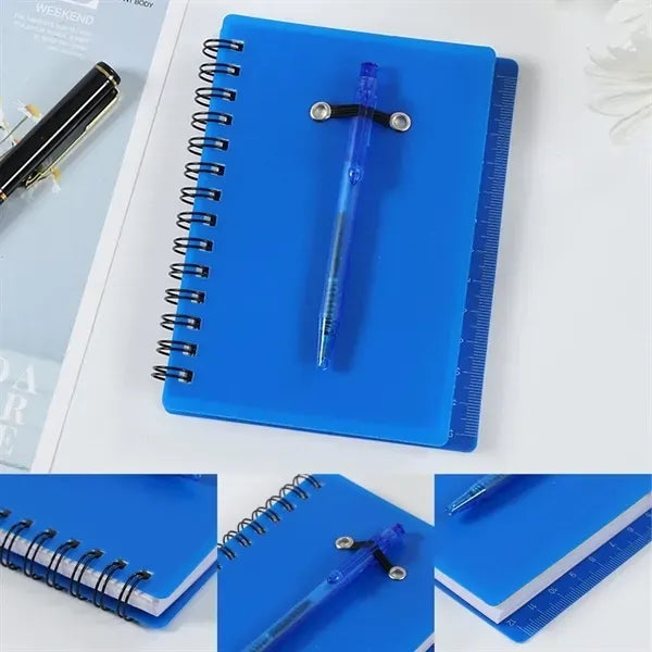 Spiral Notebook Set With Pen And Sticky Notes