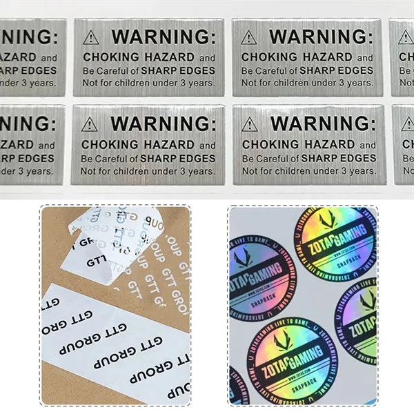 Foil Stickers Waterproof PVC Label Decals