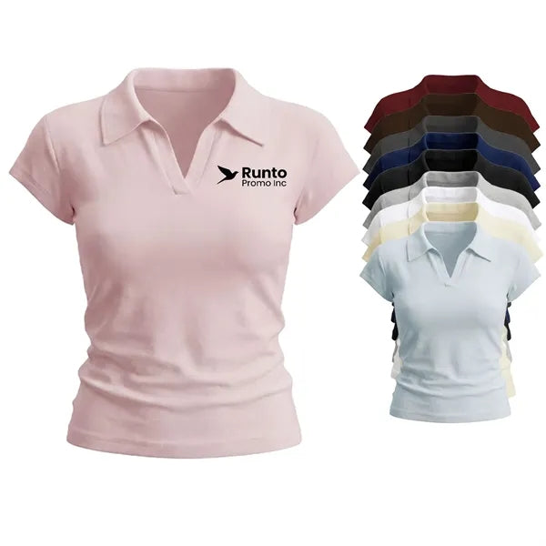 Women's Breathable Eco-Friendly Slim Polo Shirts