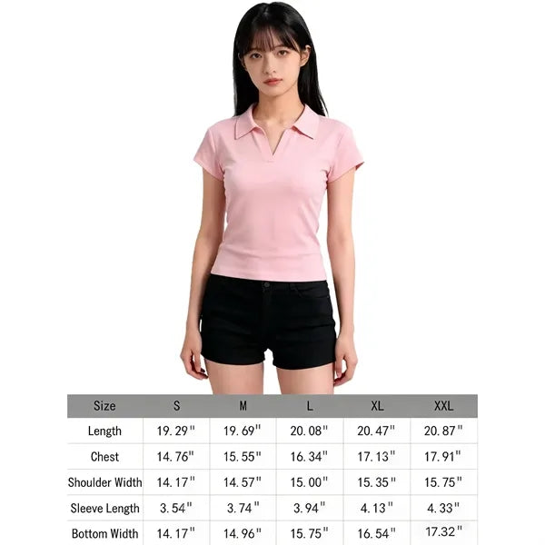 Women's Breathable Eco-Friendly Slim Polo Shirts