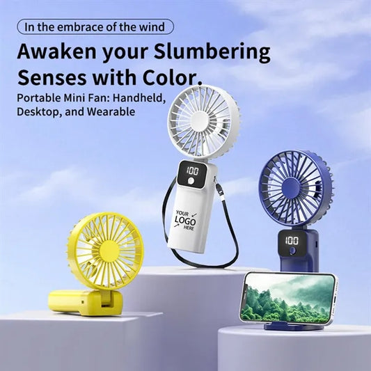 Portable Foldable 1200mAh Battery Handheld Neck USB Fan