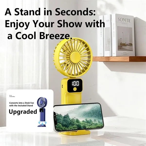 Portable Foldable 1200mAh Battery Handheld Neck USB Fan