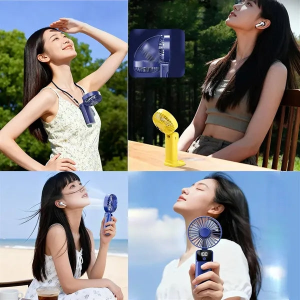 Portable Foldable 1200mAh Battery Handheld Neck USB Fan